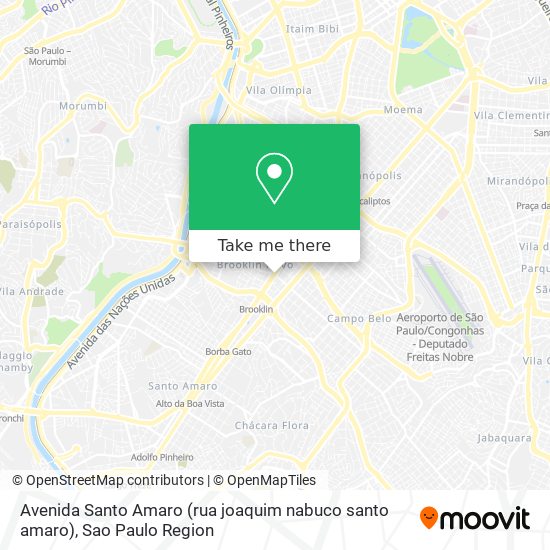 Avenida Santo Amaro (rua joaquim nabuco santo amaro) map