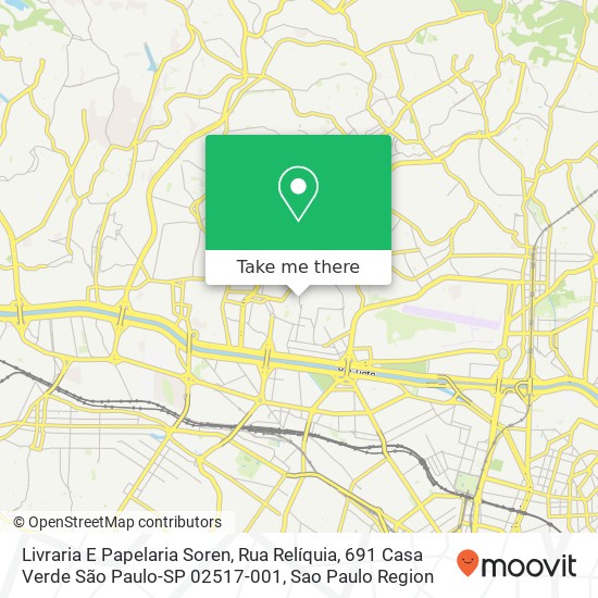 Livraria E Papelaria Soren, Rua Relíquia, 691 Casa Verde São Paulo-SP 02517-001 map