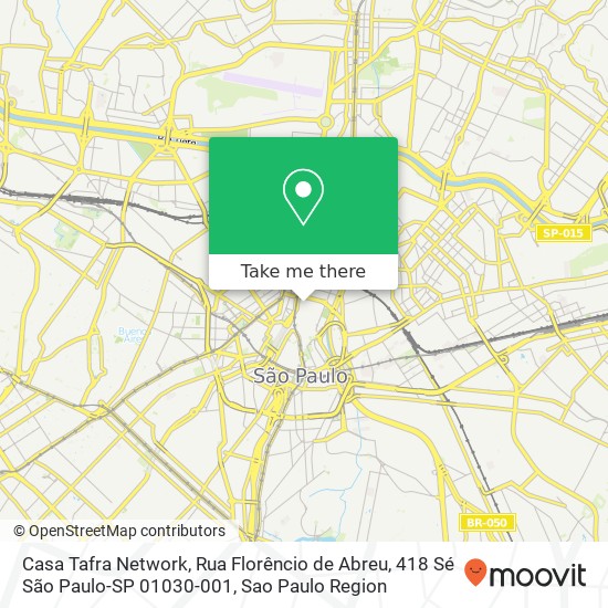 Mapa Casa Tafra Network, Rua Florêncio de Abreu, 418 Sé São Paulo-SP 01030-001