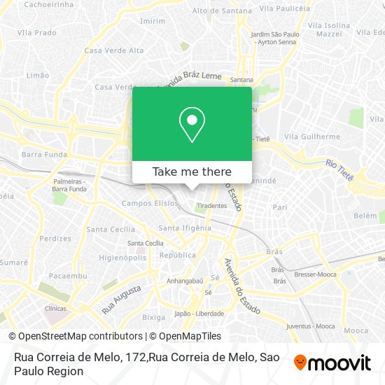 Mapa Rua Correia de Melo, 172,Rua Correia de Melo