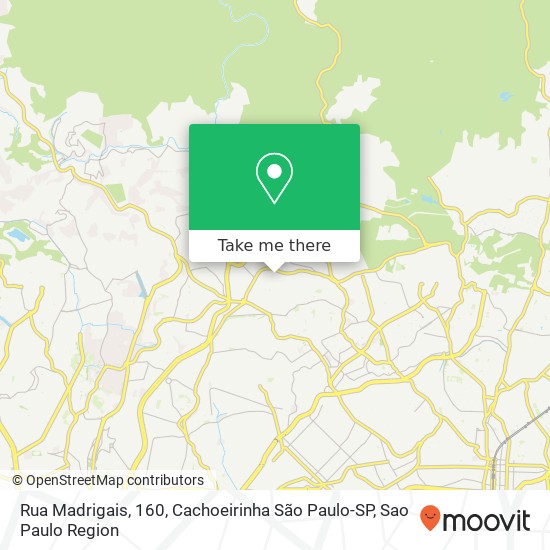 Rua Madrigais, 160, Cachoeirinha São Paulo-SP map