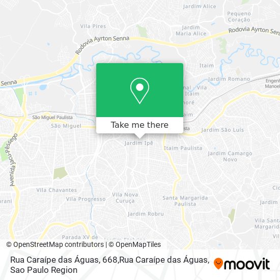 Rua Caraípe das Águas, 668,Rua Caraípe das Águas map