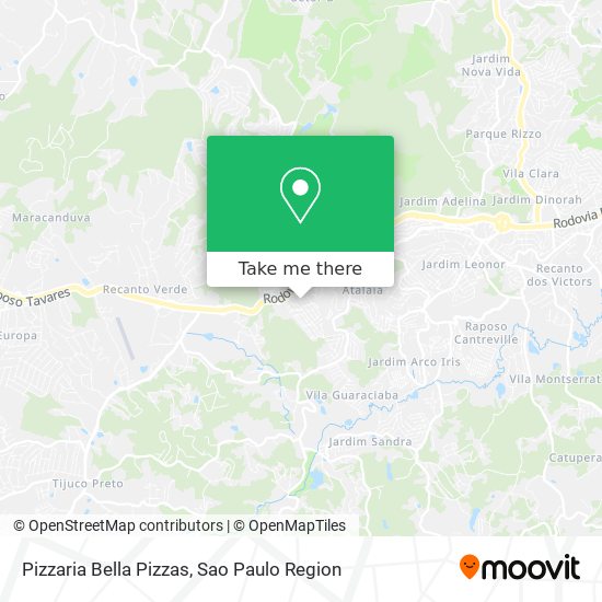 Pizzaria Bella Pizzas map