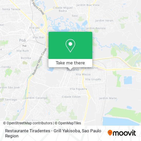 Mapa Restaurante Tiradentes - Grill Yakisoba