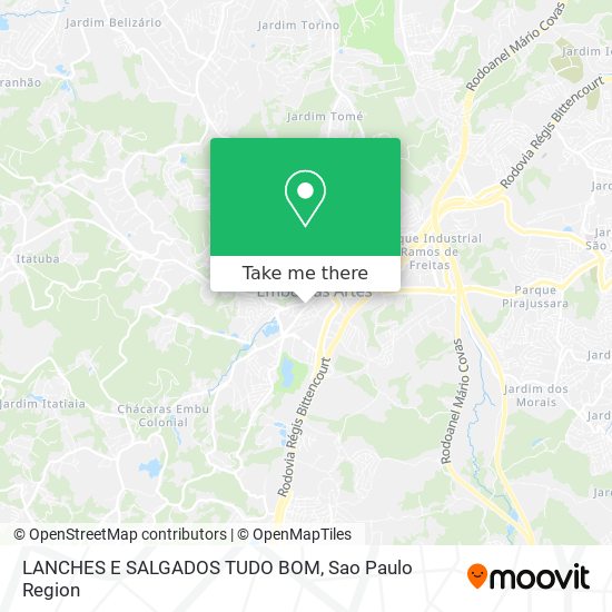 Mapa LANCHES E SALGADOS TUDO BOM