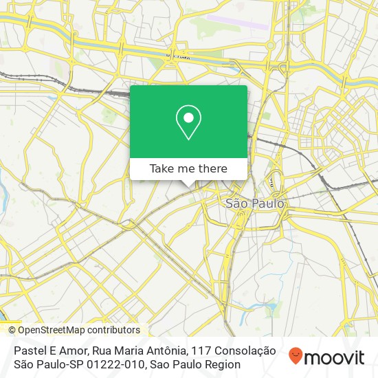 Mapa Pastel E Amor, Rua Maria Antônia, 117 Consolação São Paulo-SP 01222-010