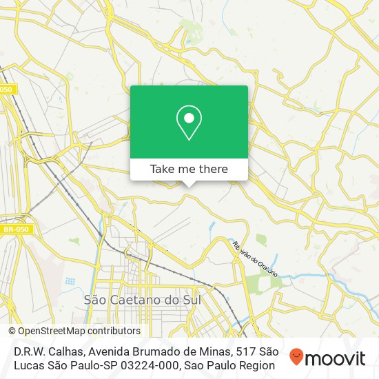 D.R.W. Calhas, Avenida Brumado de Minas, 517 São Lucas São Paulo-SP 03224-000 map