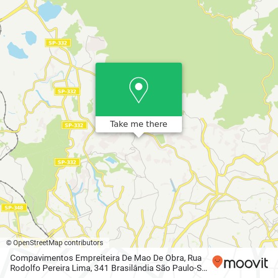 Mapa Compavimentos Empreiteira De Mao De Obra, Rua Rodolfo Pereira Lima, 341 Brasilândia São Paulo-SP 02854-000