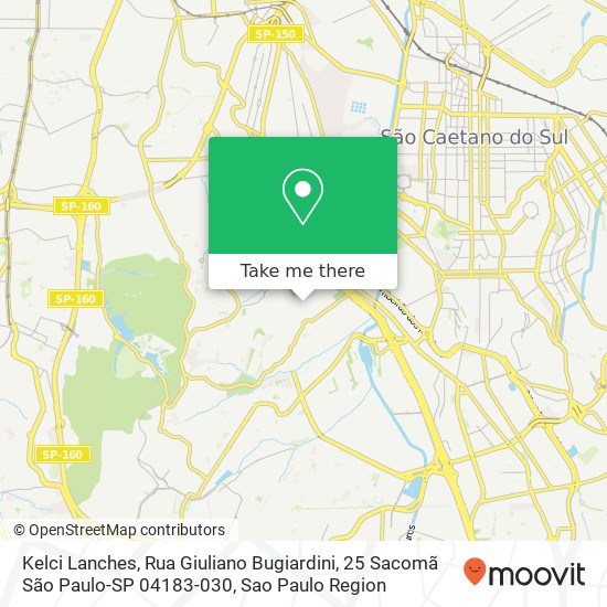 Mapa Kelci Lanches, Rua Giuliano Bugiardini, 25 Sacomã São Paulo-SP 04183-030