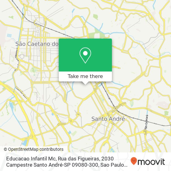 Educacao Infantil Mc, Rua das Figueiras, 2030 Campestre Santo André-SP 09080-300 map