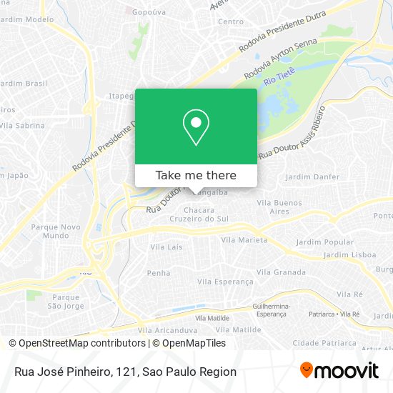 Mapa Rua José Pinheiro, 121