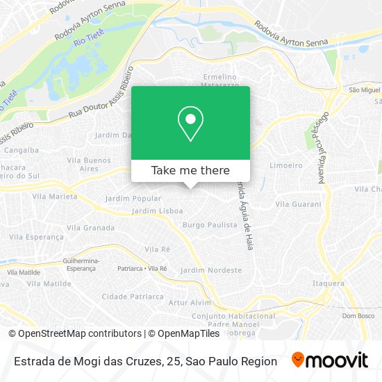 Estrada de Mogi das Cruzes, 25 map