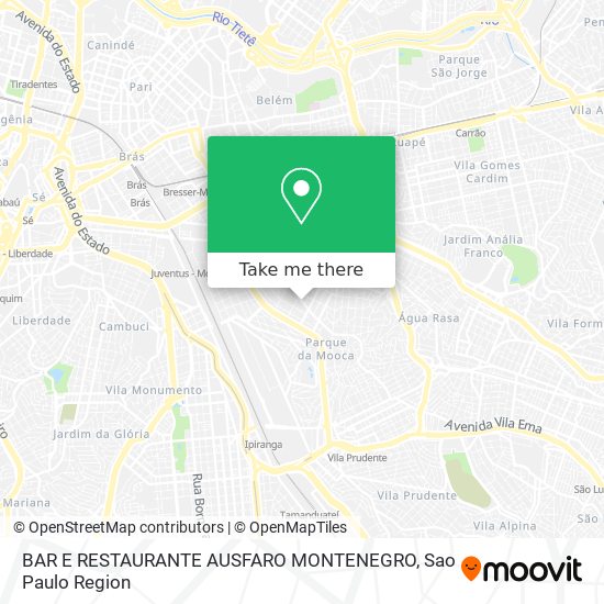 BAR E RESTAURANTE AUSFARO MONTENEGRO map