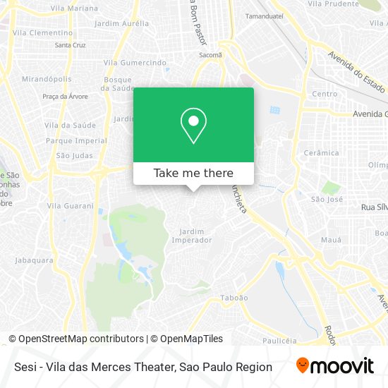 Sesi - Vila das Merces Theater map