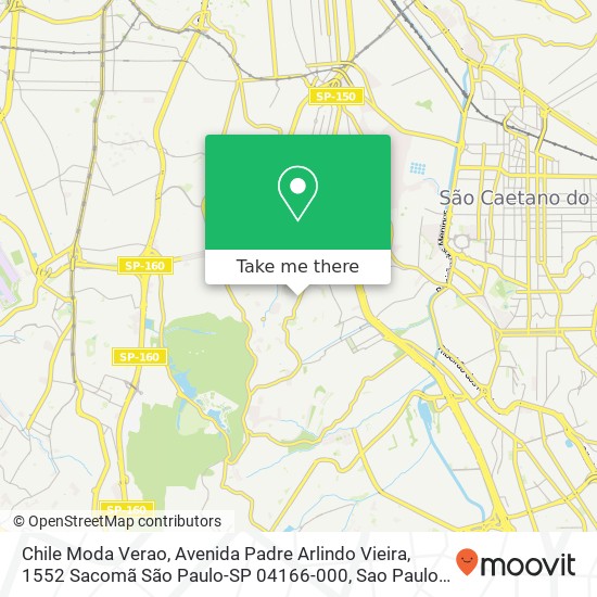 Chile Moda Verao, Avenida Padre Arlindo Vieira, 1552 Sacomã São Paulo-SP 04166-000 map