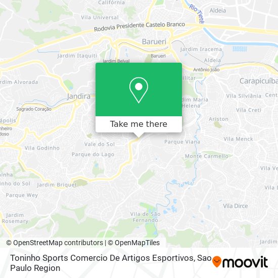 Toninho Sports Comercio De Artigos Esportivos map