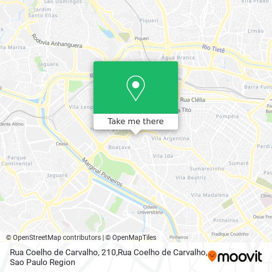 Mapa Rua Coelho de Carvalho, 210,Rua Coelho de Carvalho