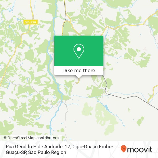 Mapa Rua Geraldo F. de Andrade, 17, Cipó-Guaçu Embu-Guaçu-SP