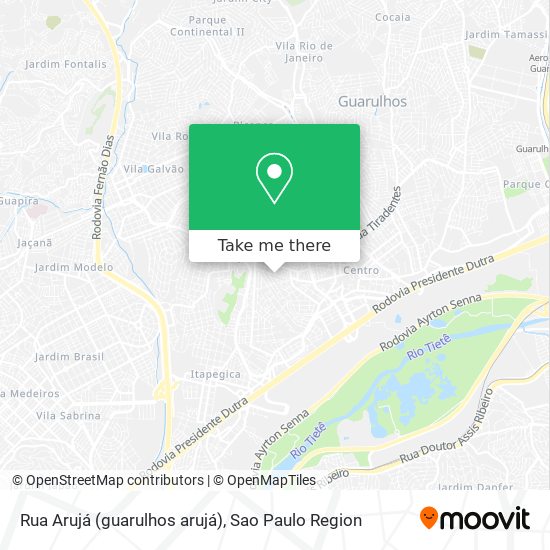 Rua Arujá (guarulhos arujá) map