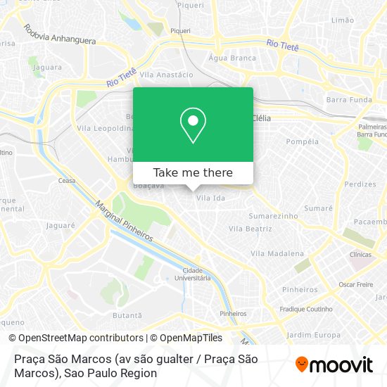 Mapa Praça São Marcos (av são gualter / Praça São Marcos)