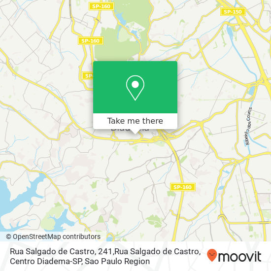 Mapa Rua Salgado de Castro, 241,Rua Salgado de Castro, Centro Diadema-SP