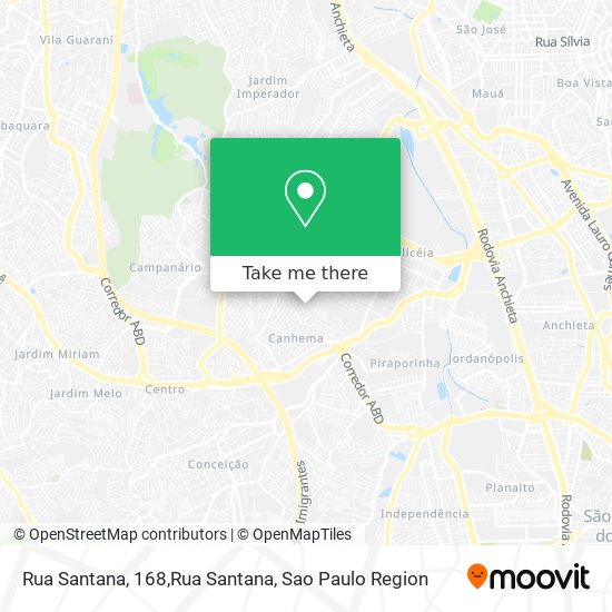 Mapa Rua Santana, 168,Rua Santana
