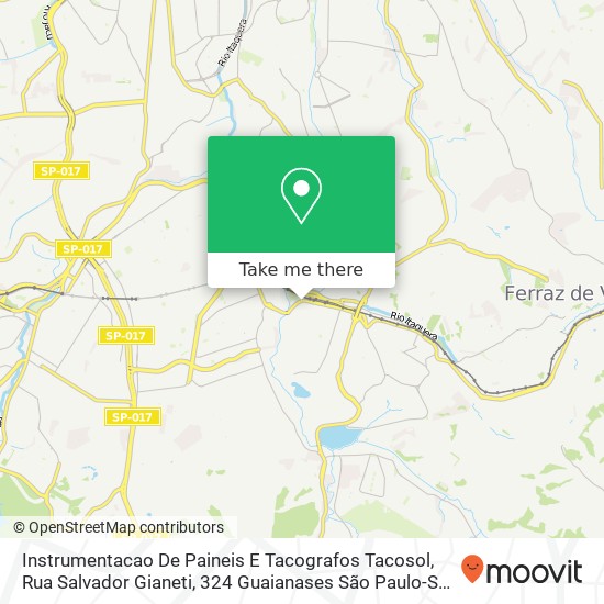 Mapa Instrumentacao De Paineis E Tacografos Tacosol, Rua Salvador Gianeti, 324 Guaianases São Paulo-SP 08410-000