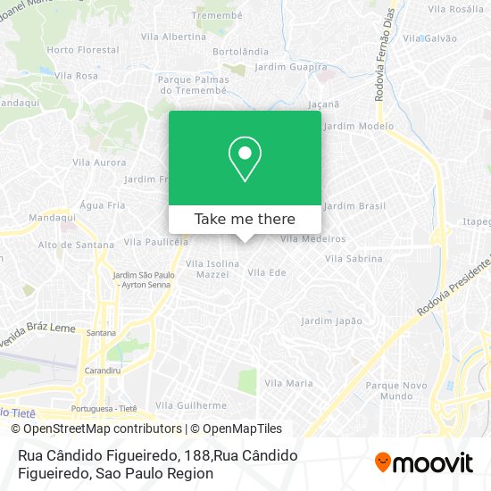 Rua Cândido Figueiredo, 188,Rua Cândido Figueiredo map