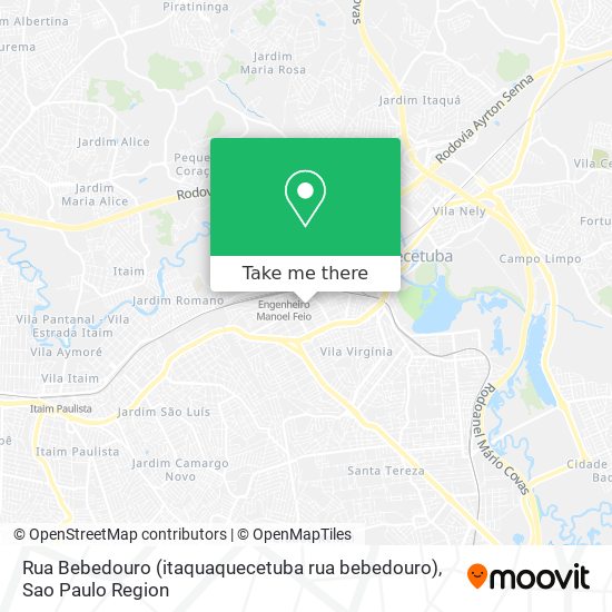 Mapa Rua Bebedouro (itaquaquecetuba rua bebedouro)