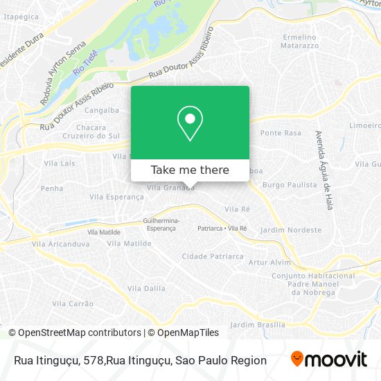 Mapa Rua Itinguçu, 578,Rua Itinguçu