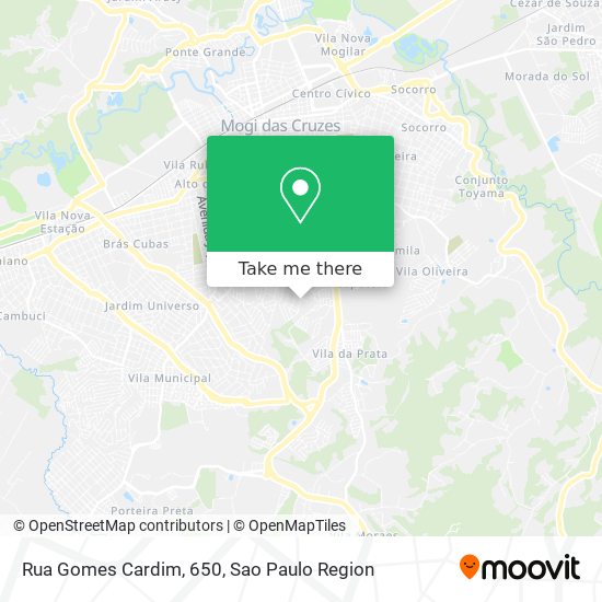 Mapa Rua Gomes Cardim, 650