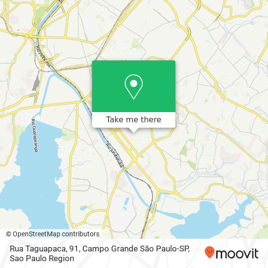 Mapa Rua Taguapaca, 91, Campo Grande São Paulo-SP