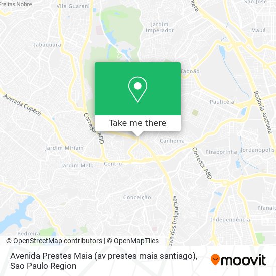 Avenida Prestes Maia (av prestes maia santiago) map