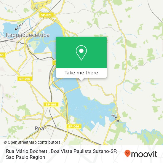 Rua Mário Bochetti, Boa Vista Paulista Suzano-SP map