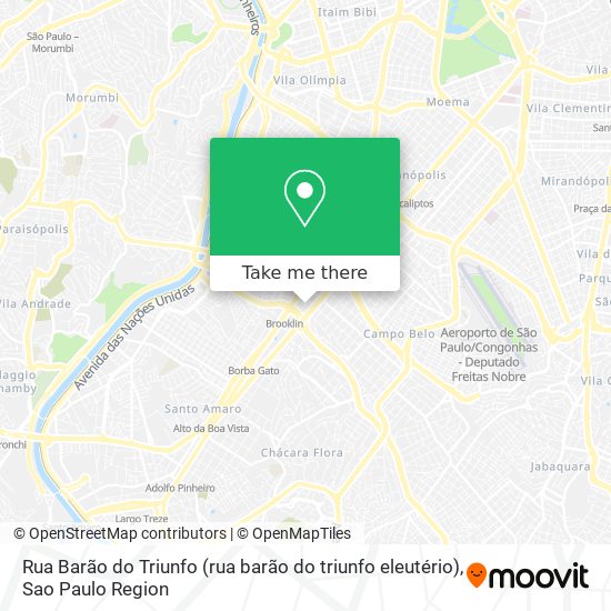 Mapa Rua Barão do Triunfo (rua barão do triunfo eleutério)