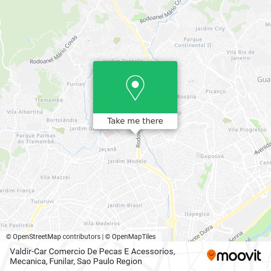 Valdir-Car Comercio De Pecas E Acessorios, Mecanica, Funilar map