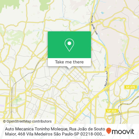 Auto Mecanica Toninho Moleque, Rua João de Souto Maior, 468 Vila Medeiros São Paulo-SP 02218-000 map