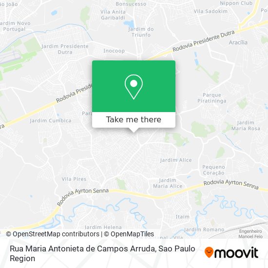 Rua Maria Antonieta de Campos Arruda map