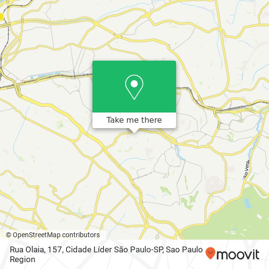 Mapa Rua Olaia, 157, Cidade Líder São Paulo-SP