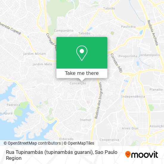 Mapa Rua Tupinambás (tupinambás guarani)