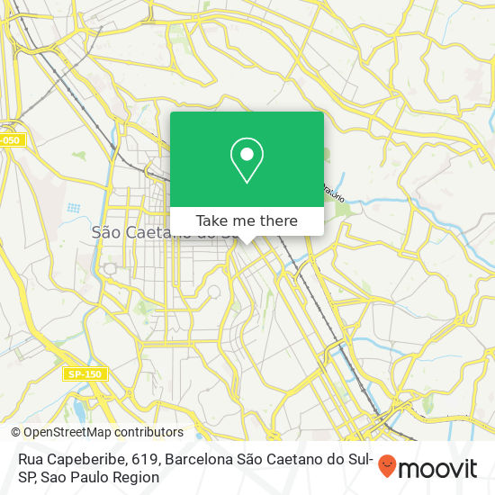 Mapa Rua Capeberibe, 619, Barcelona São Caetano do Sul-SP