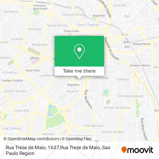 Rua Treze de Maio, 1637,Rua Treze de Maio map