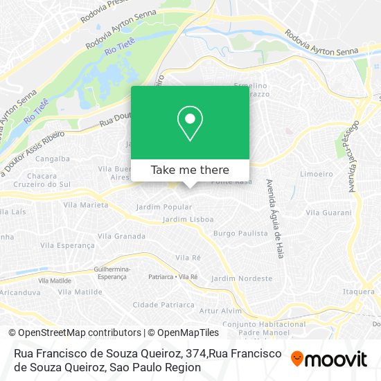 Mapa Rua Francisco de Souza Queiroz, 374,Rua Francisco de Souza Queiroz