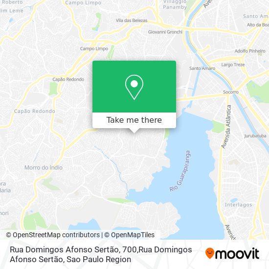 Mapa Rua Domingos Afonso Sertão, 700,Rua Domingos Afonso Sertão