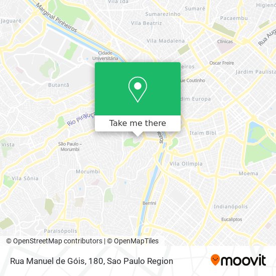 Mapa Rua Manuel de Góis, 180