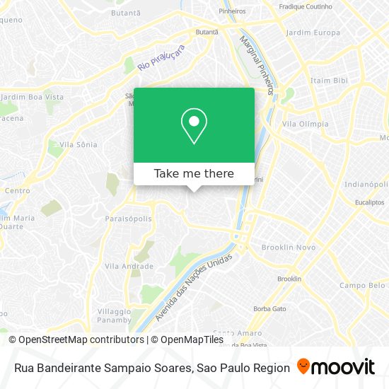 Mapa Rua Bandeirante Sampaio Soares