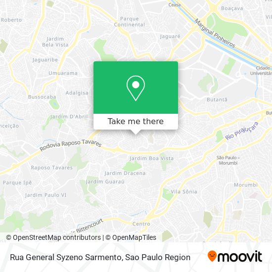 Rua General Syzeno Sarmento map