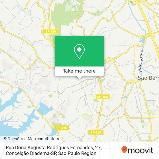 Mapa Rua Dona Augusta Rodrigues Fernandes, 27, Conceição Diadema-SP