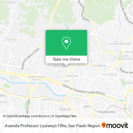 Avenida Professor Lourenço Filho map