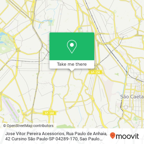 Jose Vitor Pereira Acessorios, Rua Paulo de Anhaia, 42 Cursino São Paulo-SP 04289-170 map